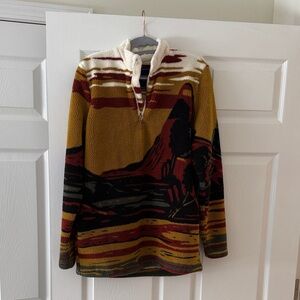 Men's Earth Tone Zip-Up Sweater